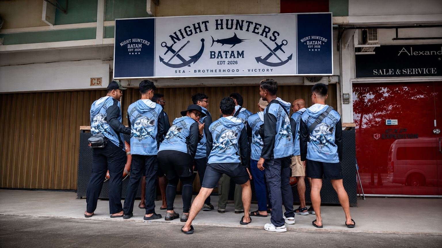 Offshore boat fishing trip at sea with Night Hunters