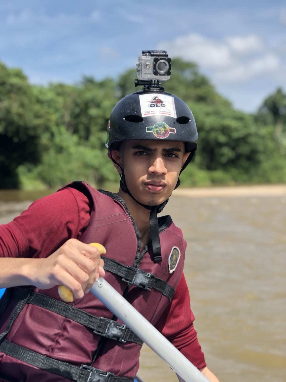 Kayak fishing participant with rod on a kayak
